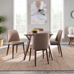 Tintori Brown Fabric Contemporary Dining Accent Chairs (Set of 2) 10 Tintori Brown Fabric Contemporary Dining Accent Chairs (Set of 2)
