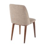 Tintori Brown Fabric Contemporary Dining Accent Chairs (Set of 2) 14 Tintori Brown Fabric Contemporary Dining Accent Chairs (Set of 2)