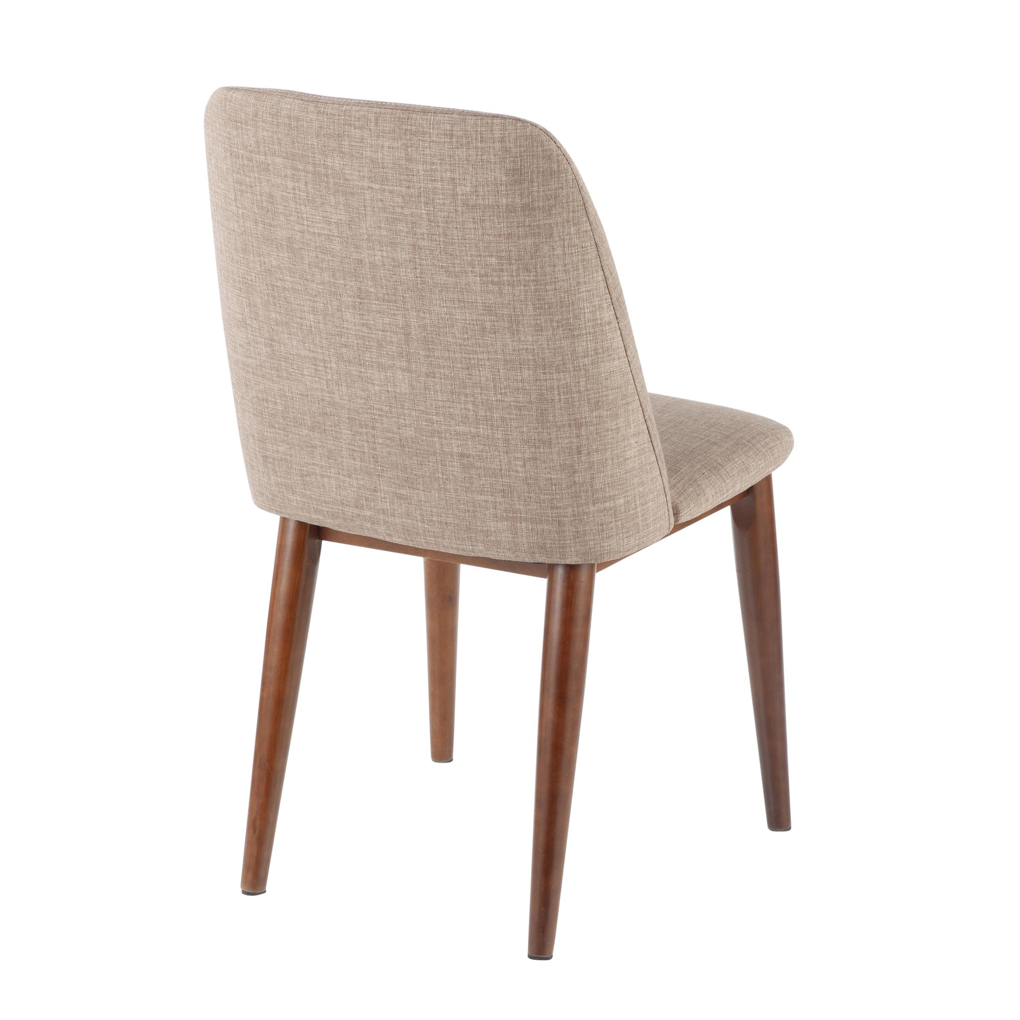 Tintori Brown Fabric Contemporary Dining Accent Chairs (Set of 2) 5 Tintori Brown Fabric Contemporary Dining Accent Chairs (Set of 2) - Image 5