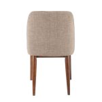 Tintori Brown Fabric Contemporary Dining Accent Chairs (Set of 2) 15 Tintori Brown Fabric Contemporary Dining Accent Chairs (Set of 2)