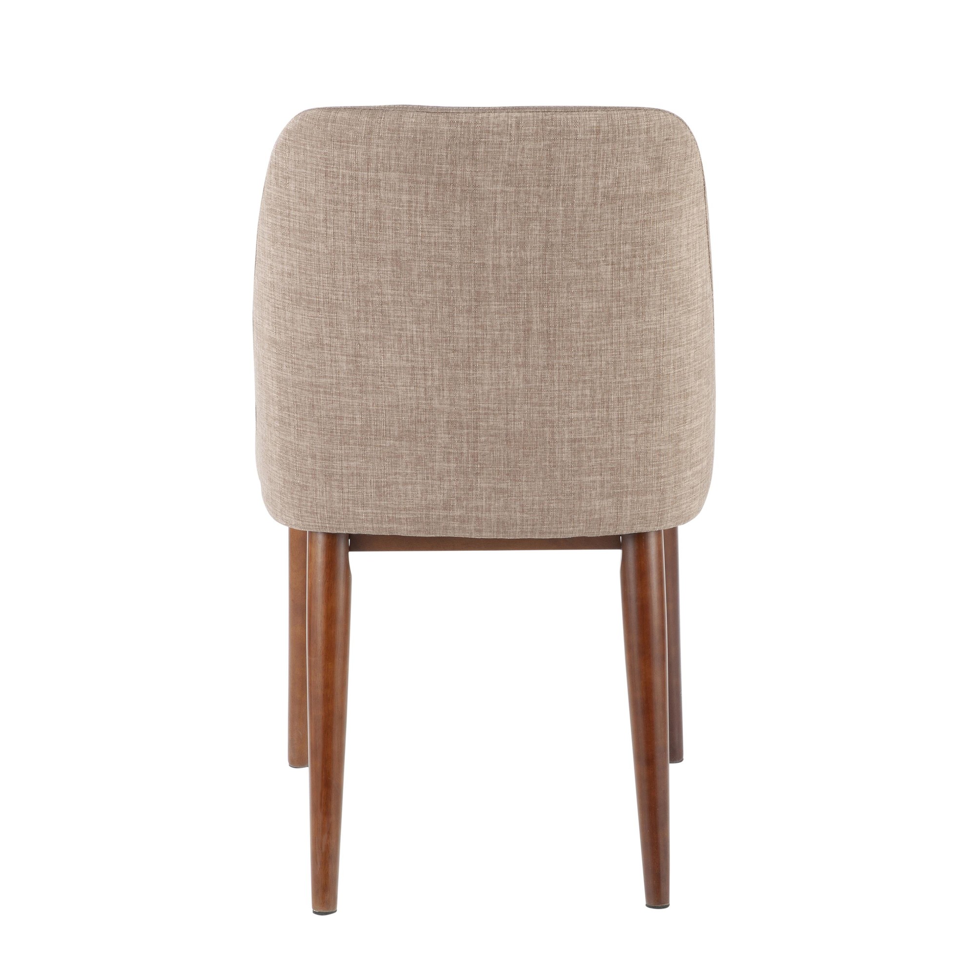 Tintori Brown Fabric Contemporary Dining Accent Chairs (Set of 2) 6 Tintori Brown Fabric Contemporary Dining Accent Chairs (Set of 2) - Image 6