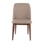 Tintori Brown Fabric Contemporary Dining Accent Chairs (Set of 2) 16 Tintori Brown Fabric Contemporary Dining Accent Chairs (Set of 2)