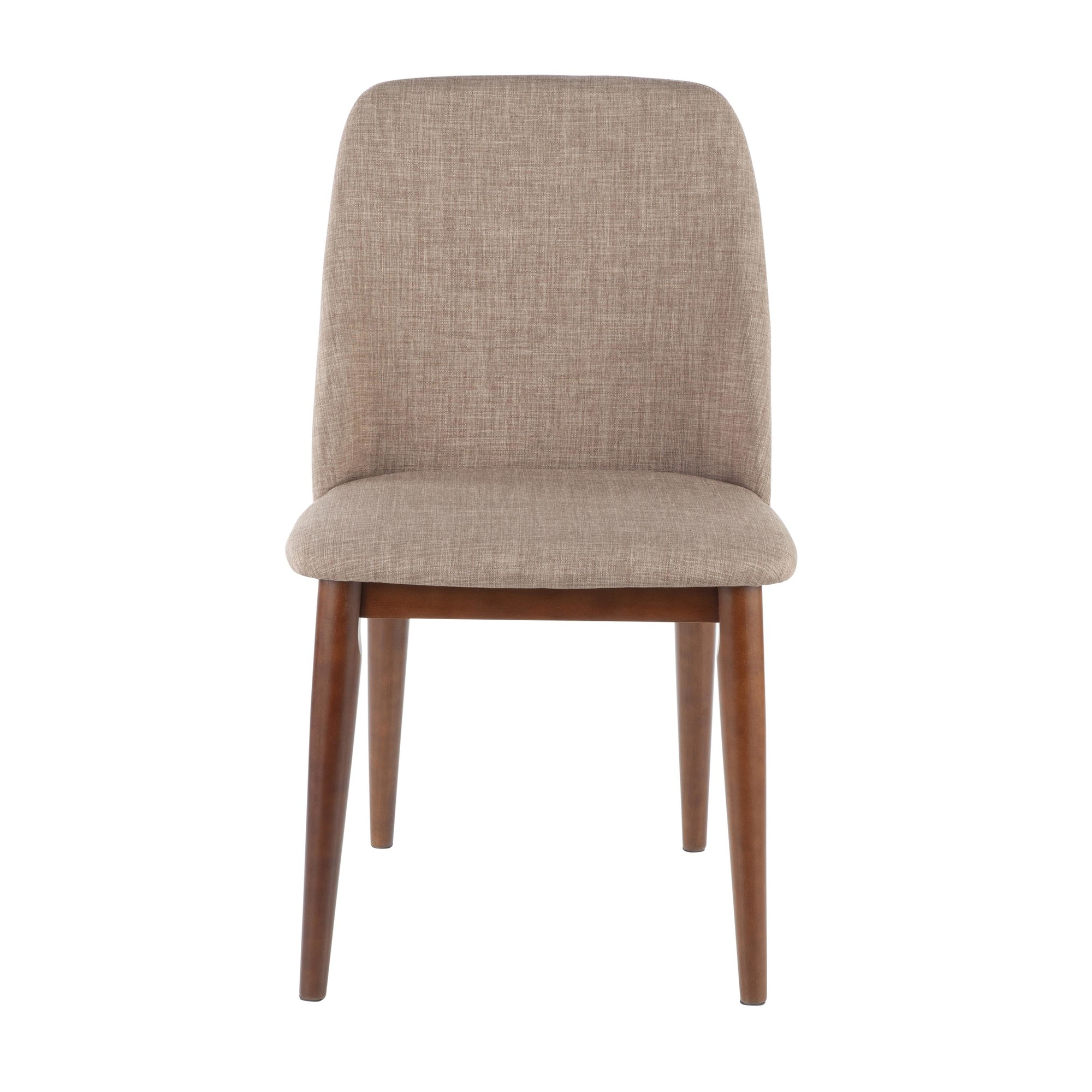 Tintori Brown Fabric Contemporary Dining Accent Chairs (Set of 2) 7 Tintori Brown Fabric Contemporary Dining Accent Chairs (Set of 2) - Image 7