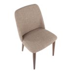 Tintori Brown Fabric Contemporary Dining Accent Chairs (Set of 2) 17 Tintori Brown Fabric Contemporary Dining Accent Chairs (Set of 2)