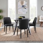 Tintori Charcoal Contemporary Fabric Dining Chairs (Set of 2)