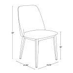 Tintori Charcoal Contemporary Fabric Dining Chairs (Set of 2)