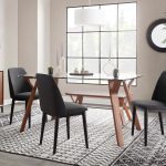 Tintori Charcoal Contemporary Fabric Dining Chairs (Set of 2)