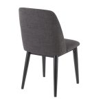 Tintori Charcoal Contemporary Fabric Dining Chairs (Set of 2)