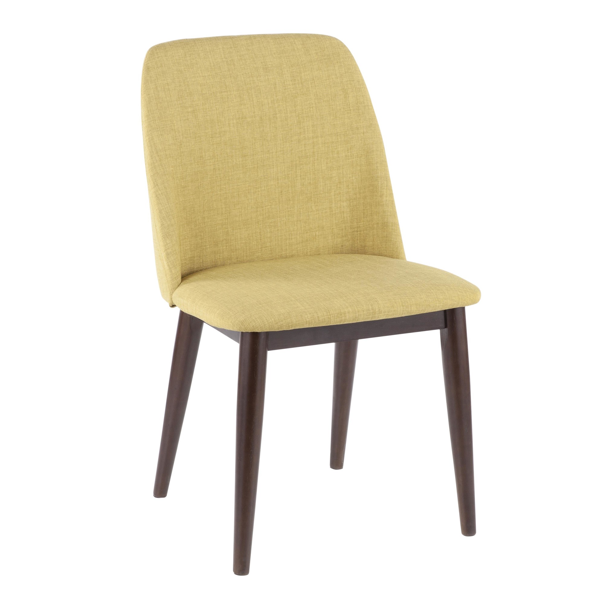 Tintori Green Fabric Contemporary Dining Chairs (Set of 2) 3 Tintori Green Fabric Contemporary Dining Chairs (Set of 2) - Image 3