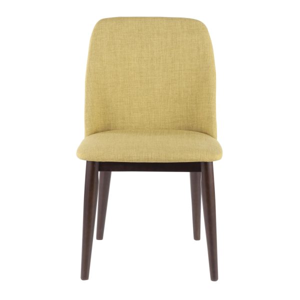 Tintori Green Fabric Contemporary Dining Chairs Set of 2 6