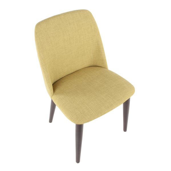Tintori Green Fabric Contemporary Dining Chairs Set of 2 7
