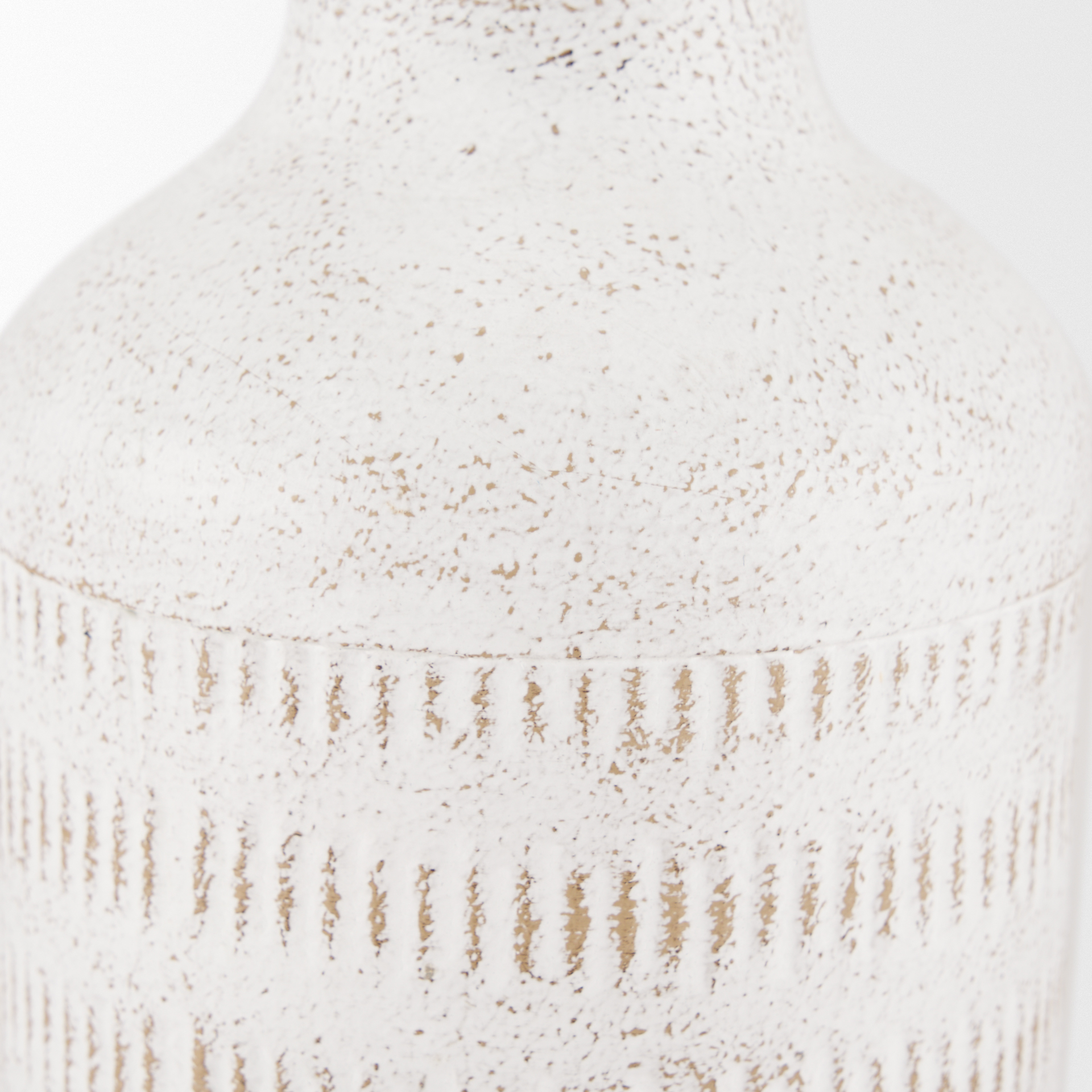Tisha Small White W/ Terracotta Distressing Metal Vase 8 Tisha Small White W/ Terracotta Distressing Metal Vase - Image 8