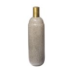 Toba III Large Brown/Gold Spotted Gourd Style Vase