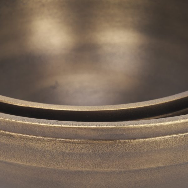 Tomiko Decorative Brass Finished Cast Aluminum Round Bowls 6