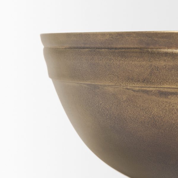 Tomiko Decorative Brass Finished Cast Aluminum Round Bowls 7
