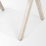 Topanga I Cream Fabric Wrap Blonde Wooden Frame Dining Chair