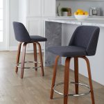 Toriano 24" Blue Mid-Century Modern Swivel Counter Stools (Set of 2) 13 Toriano 24" Blue Mid-Century Modern Swivel Counter Stools (Set of 2)
