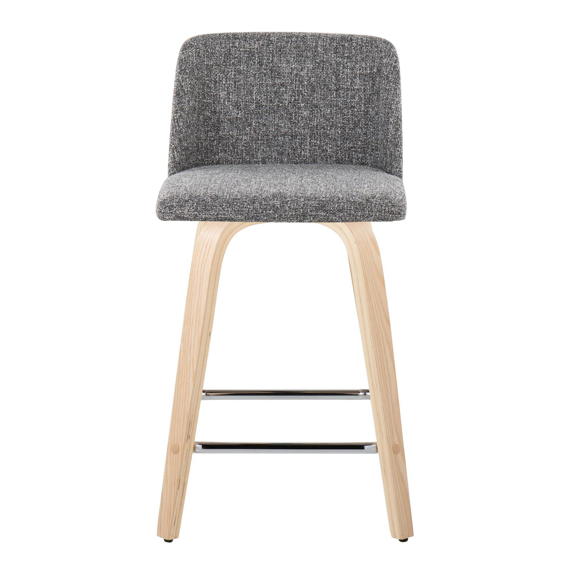 Toriano 24-Inch Contemporary Swivel Counter Stools in Grey (Set of 2) (Set of 2) 6 Toriano 24-Inch Contemporary Swivel Counter Stools in Grey (Set of 2) (Set of 2) - Image 6