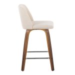 Toriano 24-Inch Mid-Century Modern Swivel Counter Stools (Set of 2)
