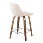 Toriano 24-Inch Mid-Century Modern Swivel Counter Stools (Set of 2)