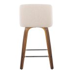 Toriano 24-Inch Mid-Century Modern Swivel Counter Stools (Set of 2)