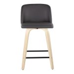 Toriano 24-Inch Natural/Grey Contemporary Swivel Counter Stools (Set of 2) 17 Toriano 24-Inch Natural/Grey Contemporary Swivel Counter Stools (Set of 2)