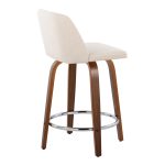 Toriano 24-Inch Walnut Wood Mid-Century Modern Swivel Stools (Set of 2) 11 Toriano 24-Inch Walnut Wood Mid-Century Modern Swivel Stools (Set of 2)