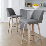 Toriano 26 Contemporary Grey Fabric Swivel Counter Stools (Set of 2) 12 Toriano 26 Contemporary Grey Fabric Swivel Counter Stools (Set of 2)