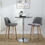 Toriano 26 Contemporary Grey Fabric Swivel Counter Stools (Set of 2) 14 Toriano 26 Contemporary Grey Fabric Swivel Counter Stools (Set of 2)