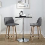 Toriano 26 Contemporary Grey Fabric Swivel Counter Stools (Set of 2) 15 Toriano 26 Contemporary Grey Fabric Swivel Counter Stools (Set of 2)
