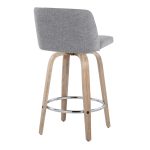 Toriano 26 Contemporary Grey Fabric Swivel Counter Stools (Set of 2) 19 Toriano 26 Contemporary Grey Fabric Swivel Counter Stools (Set of 2)
