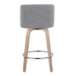 Toriano 26 Contemporary Grey Fabric Swivel Counter Stools (Set of 2) 20 Toriano 26 Contemporary Grey Fabric Swivel Counter Stools (Set of 2)