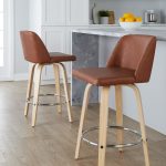 Toriano 26-Inch Camel Faux Leather Contemporary Swivel Counter Stool (Set of 2) 13 Toriano 26-Inch Camel Faux Leather Contemporary Swivel Counter Stool (Set of 2)