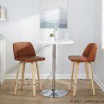 Toriano 26-Inch Camel Faux Leather Contemporary Swivel Counter Stool (Set of 2) 14 Toriano 26-Inch Camel Faux Leather Contemporary Swivel Counter Stool (Set of 2)