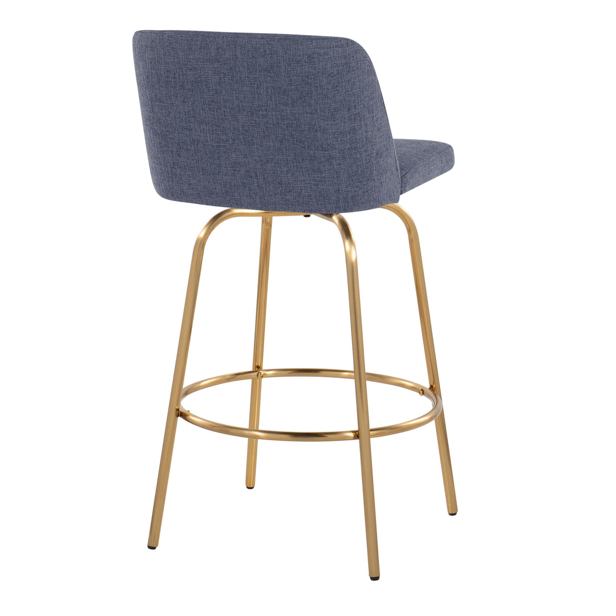 Toriano 26-Inch Contemporary Blue Swivel Counter Stools (Set of 2) (Set of 2) 8 Toriano 26-Inch Contemporary Blue Swivel Counter Stools (Set of 2) (Set of 2) - Image 8