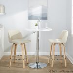 Toriano 26-Inch Contemporary Swivel Counter Stools Natural and Cream (Set of 2) 14 Toriano 26-Inch Contemporary Swivel Counter Stools Natural and Cream (Set of 2)