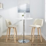 Toriano 26-Inch Contemporary Swivel Counter Stools Natural and Cream (Set of 2) 15 Toriano 26-Inch Contemporary Swivel Counter Stools Natural and Cream (Set of 2)
