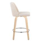 Toriano 26 Inch Cream Contemporary Swivel Counter Stools (Set of 2) 10 Toriano 26 Inch Cream Contemporary Swivel Counter Stools (Set of 2)