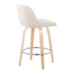 Toriano 26 Inch Cream Contemporary Swivel Counter Stools (Set of 2) 11 Toriano 26 Inch Cream Contemporary Swivel Counter Stools (Set of 2)
