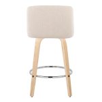 Toriano 26 Inch Cream Contemporary Swivel Counter Stools (Set of 2) 12 Toriano 26 Inch Cream Contemporary Swivel Counter Stools (Set of 2)