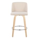 Toriano 26 Inch Cream Contemporary Swivel Counter Stools (Set of 2) 13 Toriano 26 Inch Cream Contemporary Swivel Counter Stools (Set of 2)