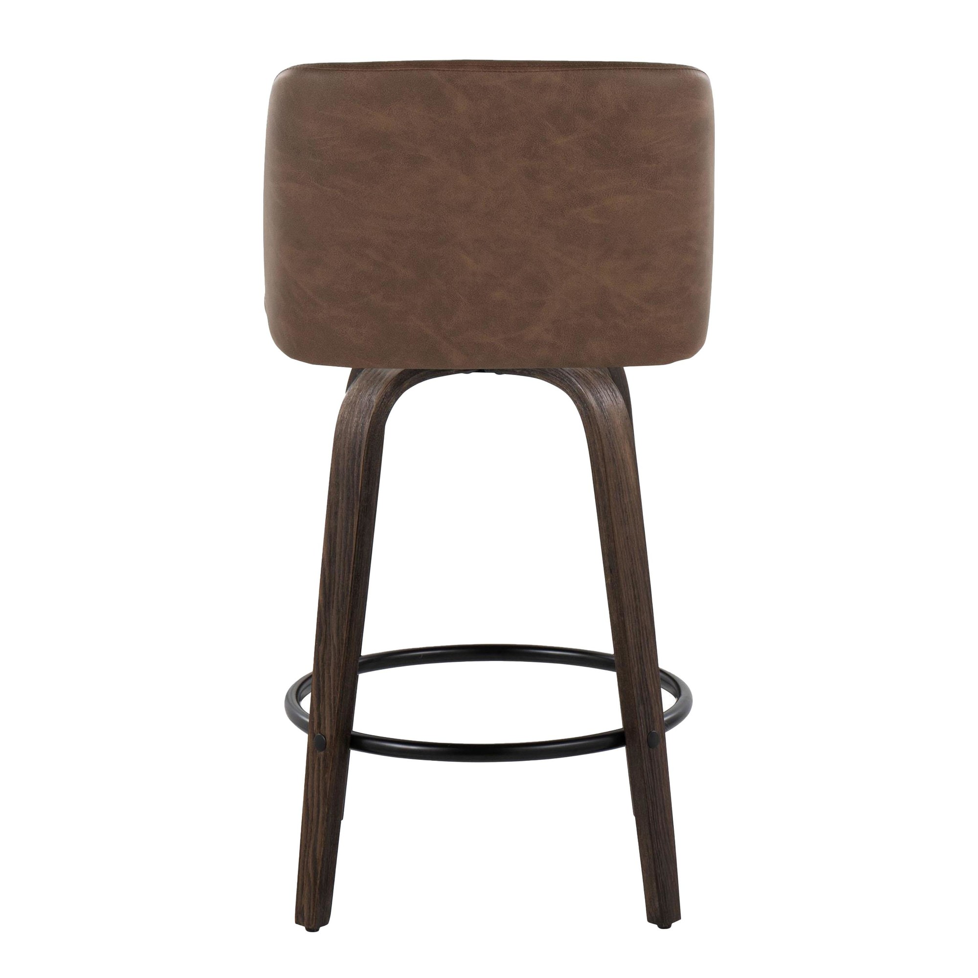 Toriano 26-Inch Mid-Century Modern Swivel Counter Stool (Set of 2) 7 Toriano 26-Inch Mid-Century Modern Swivel Counter Stool (Set of 2) - Image 7