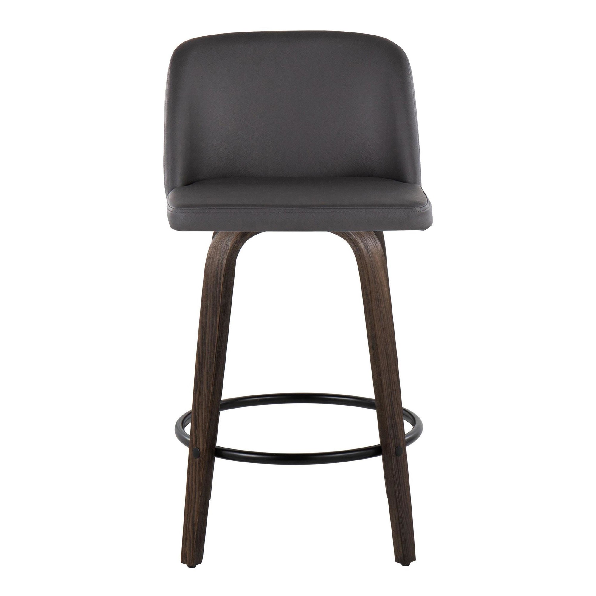 Toriano 26-Inch Mid-Century Modern Swivel Counter Stools (Set of 2) (Set of 2) 6 Toriano 26-Inch Mid-Century Modern Swivel Counter Stools (Set of 2) (Set of 2) - Image 6