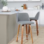 Toriano 26-Inch Mid-Century Modern Walnut Grey Swivel Counter Stools (Set of 2) 11 Toriano 26-Inch Mid-Century Modern Walnut Grey Swivel Counter Stools (Set of 2)