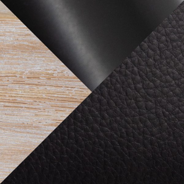 Toriano 26 Inch Whitewashed Wood Black Faux Leather Contemporary Stools Set of 2 12