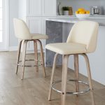 Toriano 26-Inch Whitewashed Wood Contemporary Swivel Counter Stool (Set of 2) 13 Toriano 26-Inch Whitewashed Wood Contemporary Swivel Counter Stool (Set of 2)