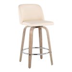 Toriano 26-Inch Whitewashed Wood Contemporary Swivel Counter Stool (Set of 2) 17 Toriano 26-Inch Whitewashed Wood Contemporary Swivel Counter Stool (Set of 2)