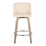 Toriano 26-Inch Whitewashed Wood Contemporary Swivel Counter Stool (Set of 2) 21 Toriano 26-Inch Whitewashed Wood Contemporary Swivel Counter Stool (Set of 2)