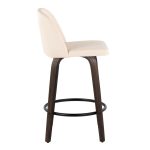 Toriano 26 Mid-Century Modern Cream Faux Leather Swivel Stools (Set of 2) 10 Toriano 26 Mid-Century Modern Cream Faux Leather Swivel Stools (Set of 2)