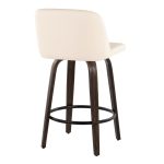 Toriano 26 Mid-Century Modern Cream Faux Leather Swivel Stools (Set of 2) 11 Toriano 26 Mid-Century Modern Cream Faux Leather Swivel Stools (Set of 2)